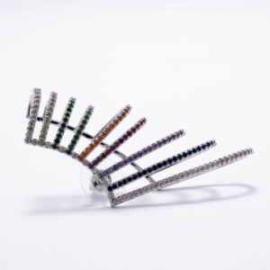 Pendiente Solitario Geométrico Multicolor