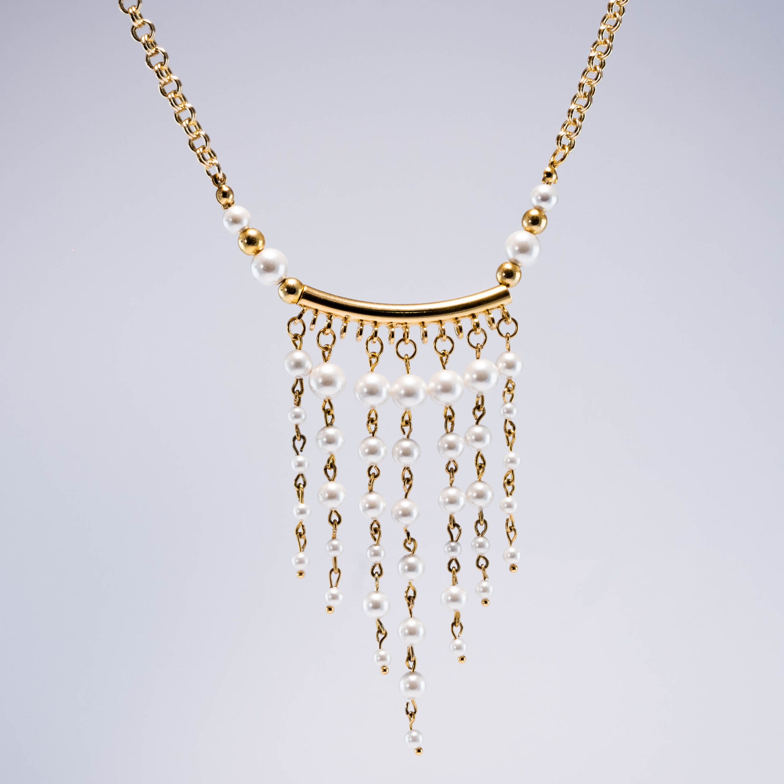 Collar Cascada De Perlas