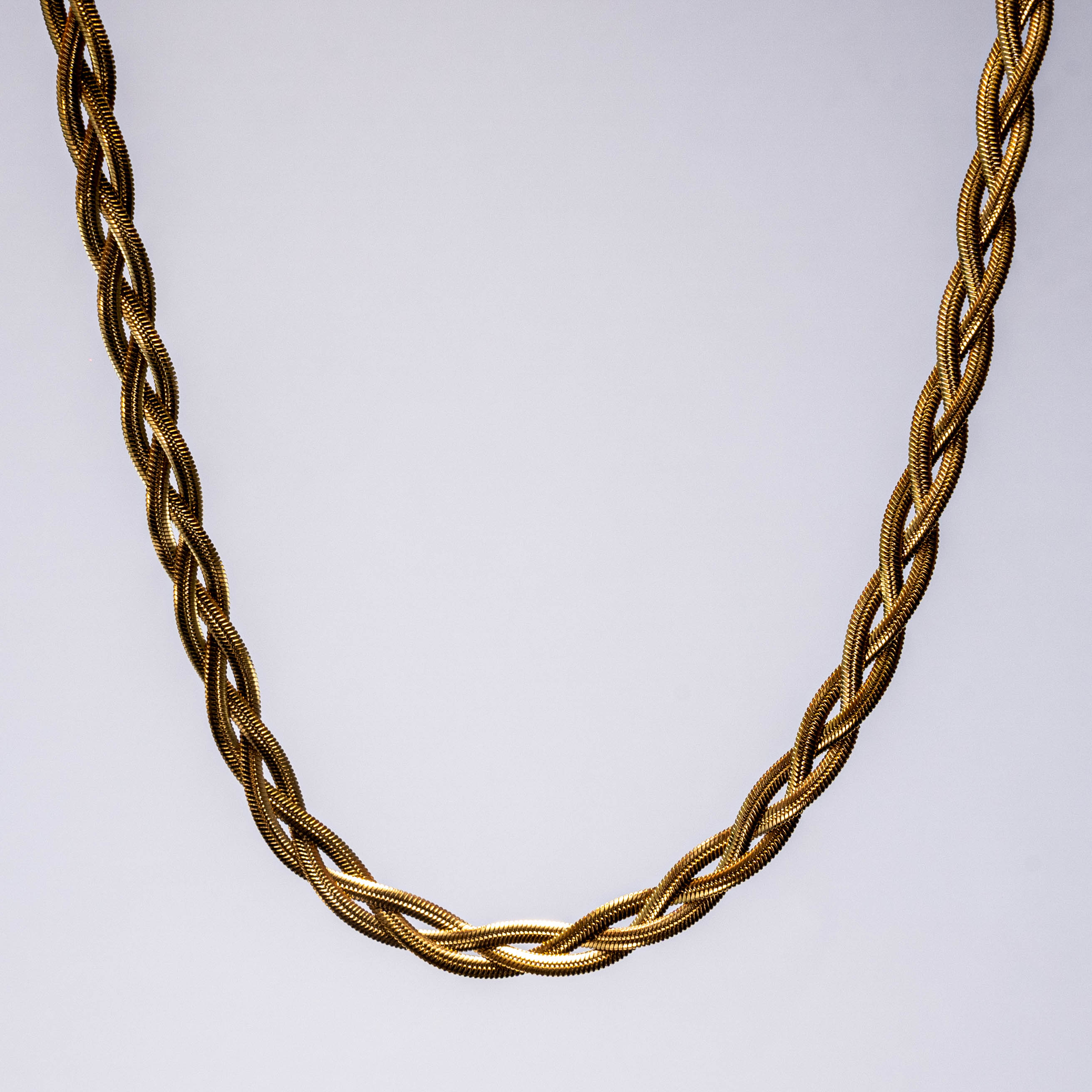 Cadena Trenzada Dorada