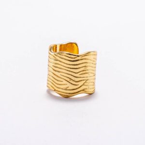 Earcuff Ondulado Dorado