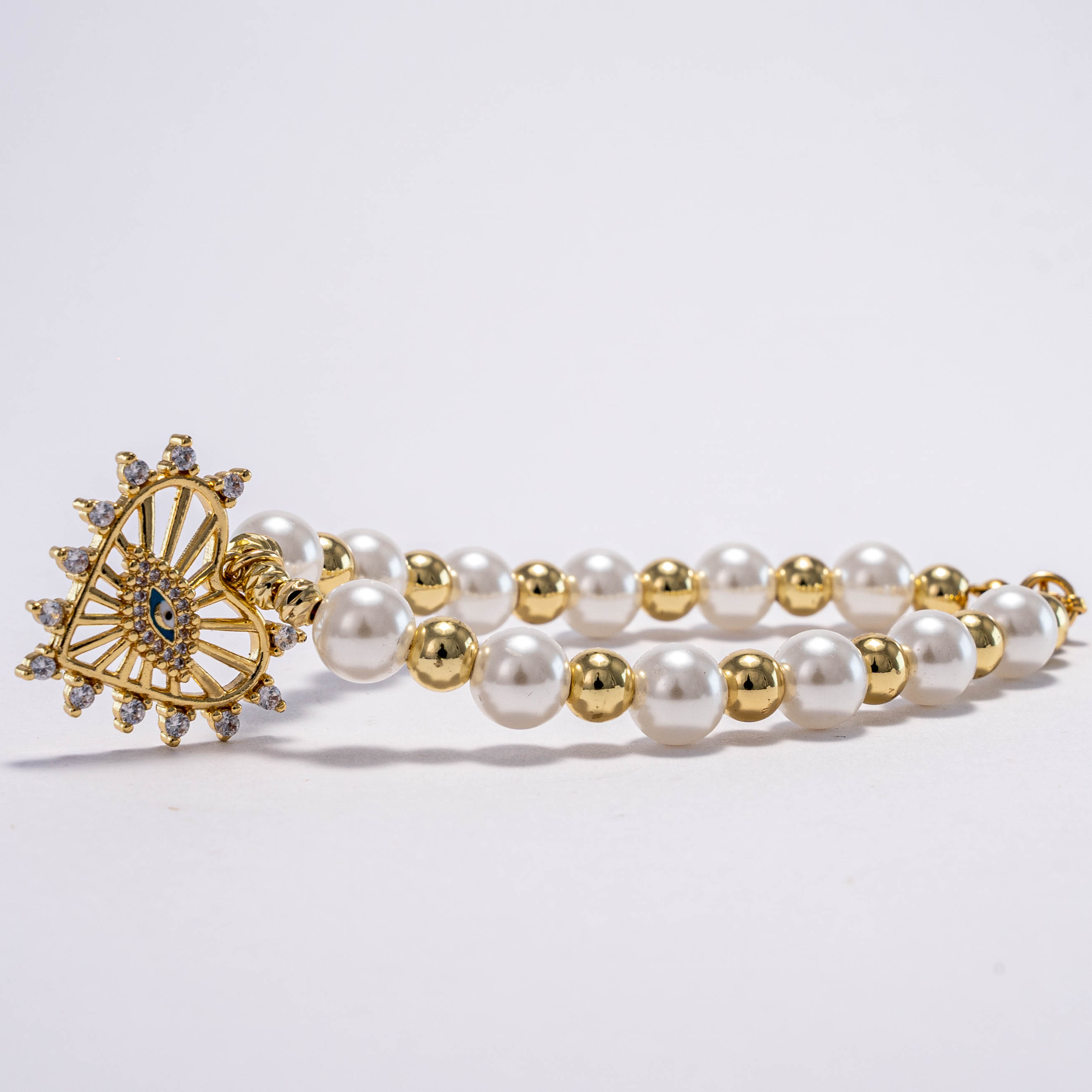 Pulsera De Perlas Con Dije