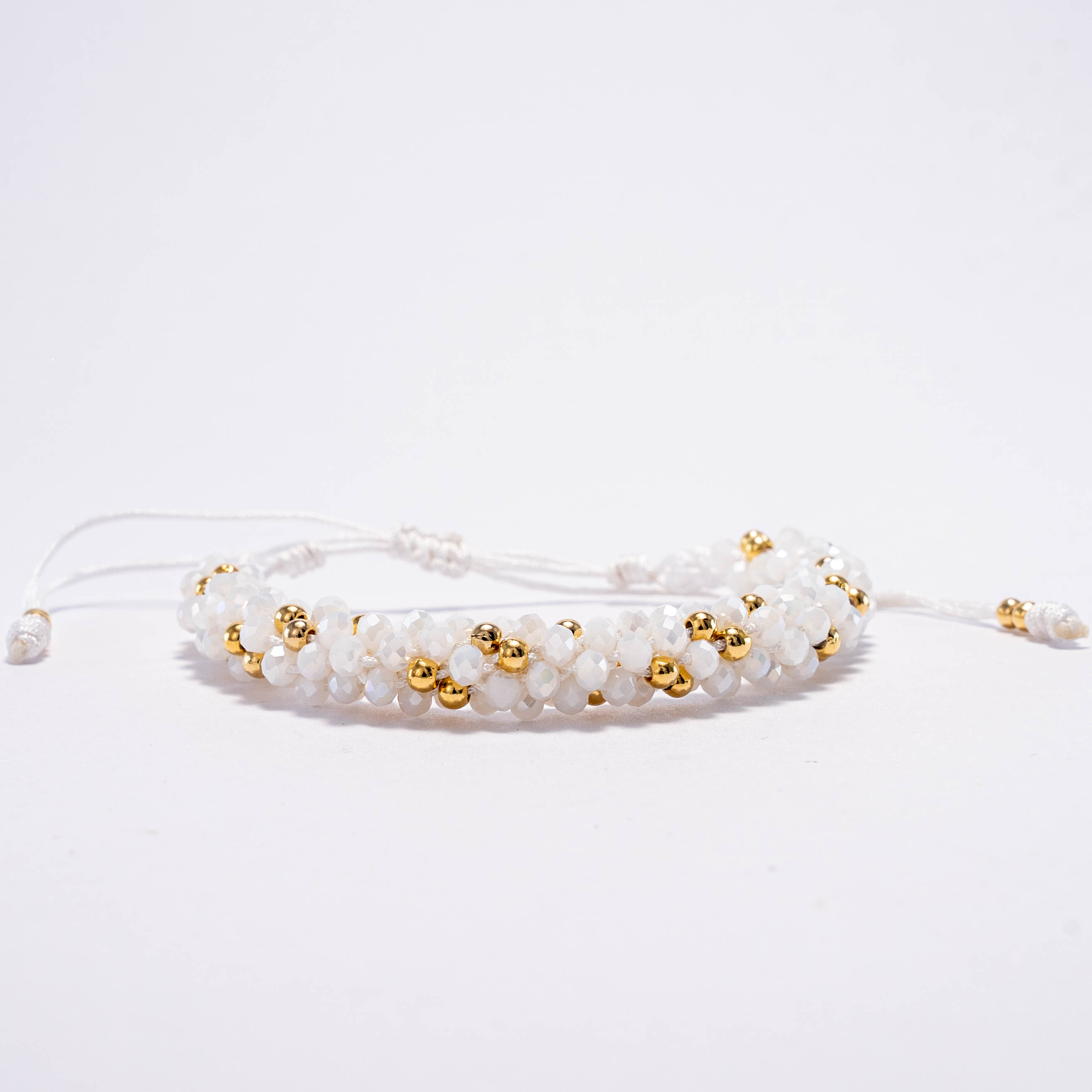 Pulsera Blanca De Cristales