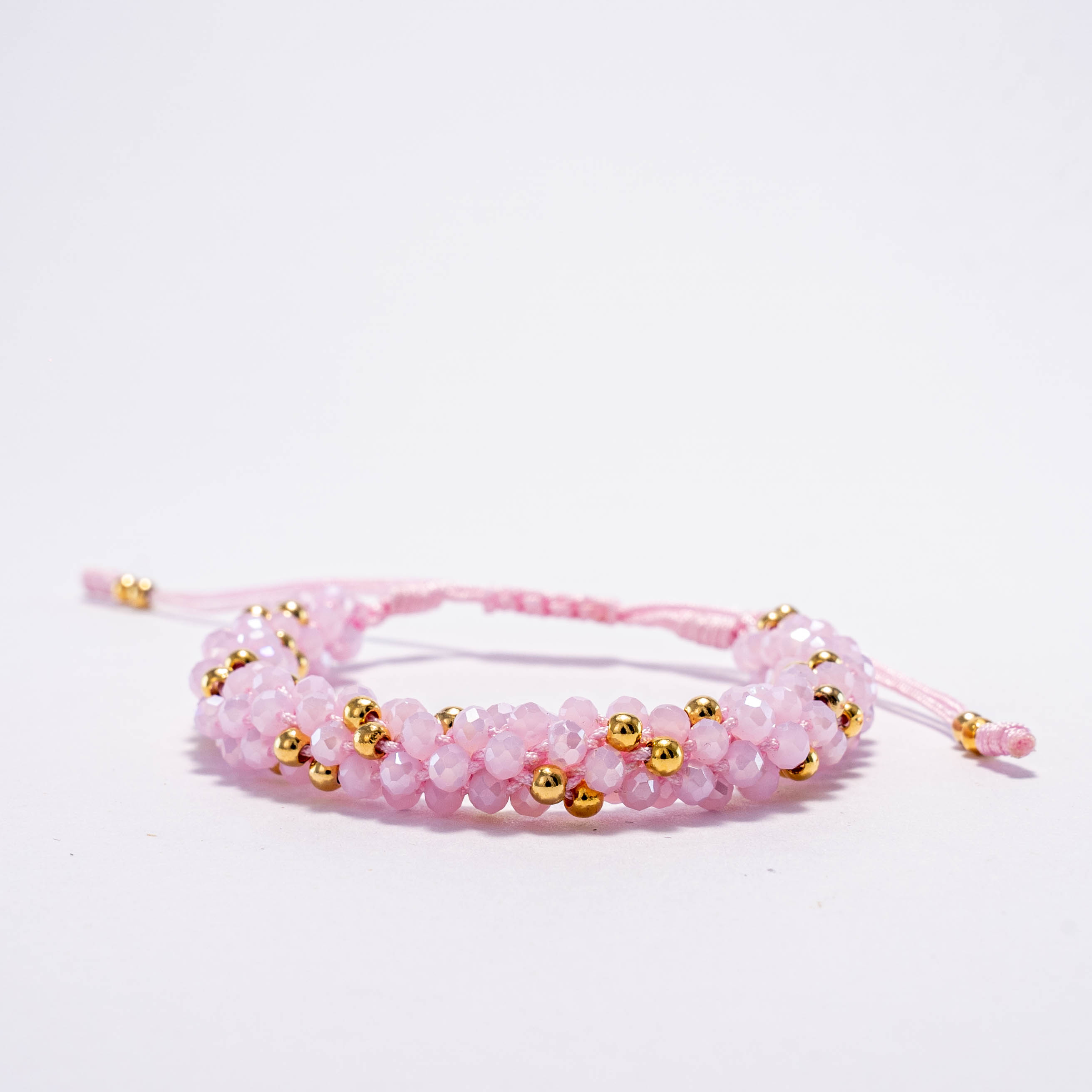 Pulsera De Cristales Rosados