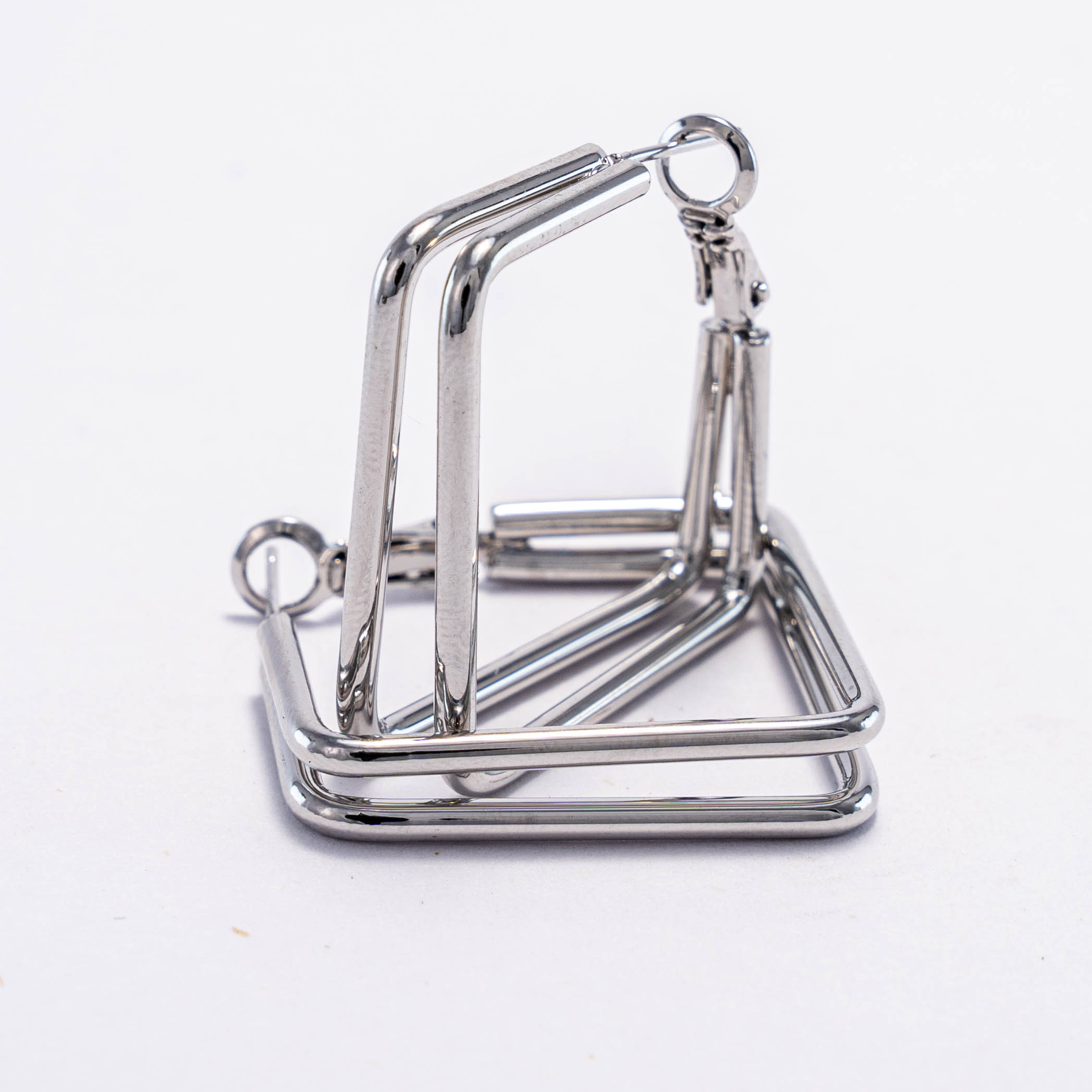 Aretes Cuadrados Doble Aro