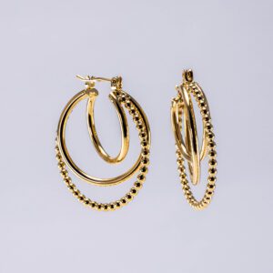 Aretes De Aro Triple