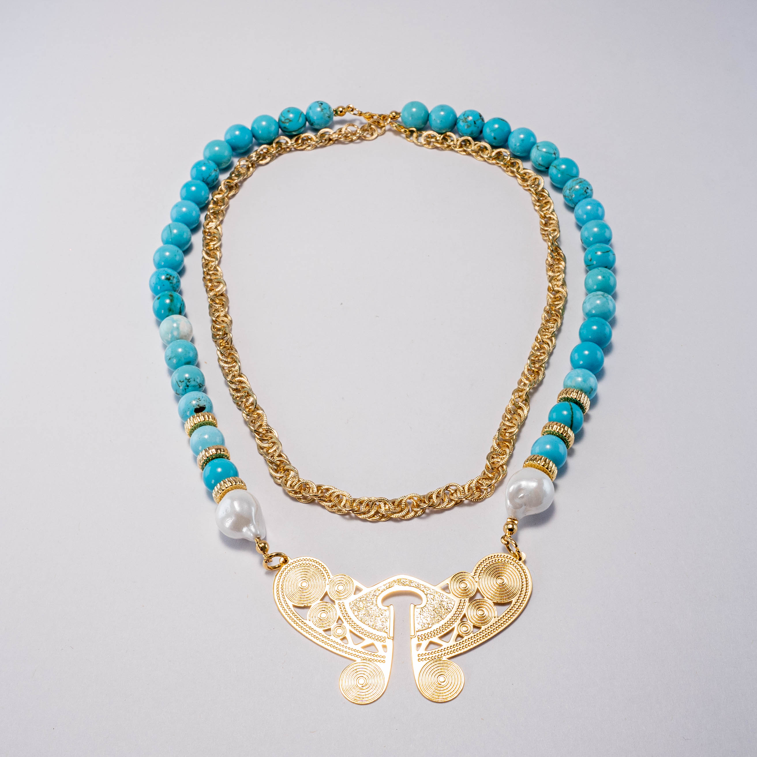 Collar Mariposa Turquesa