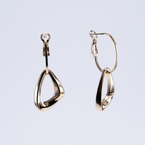 Aretes De Aro Geométrico