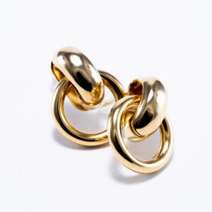 Aretes De Aro Entrelazados