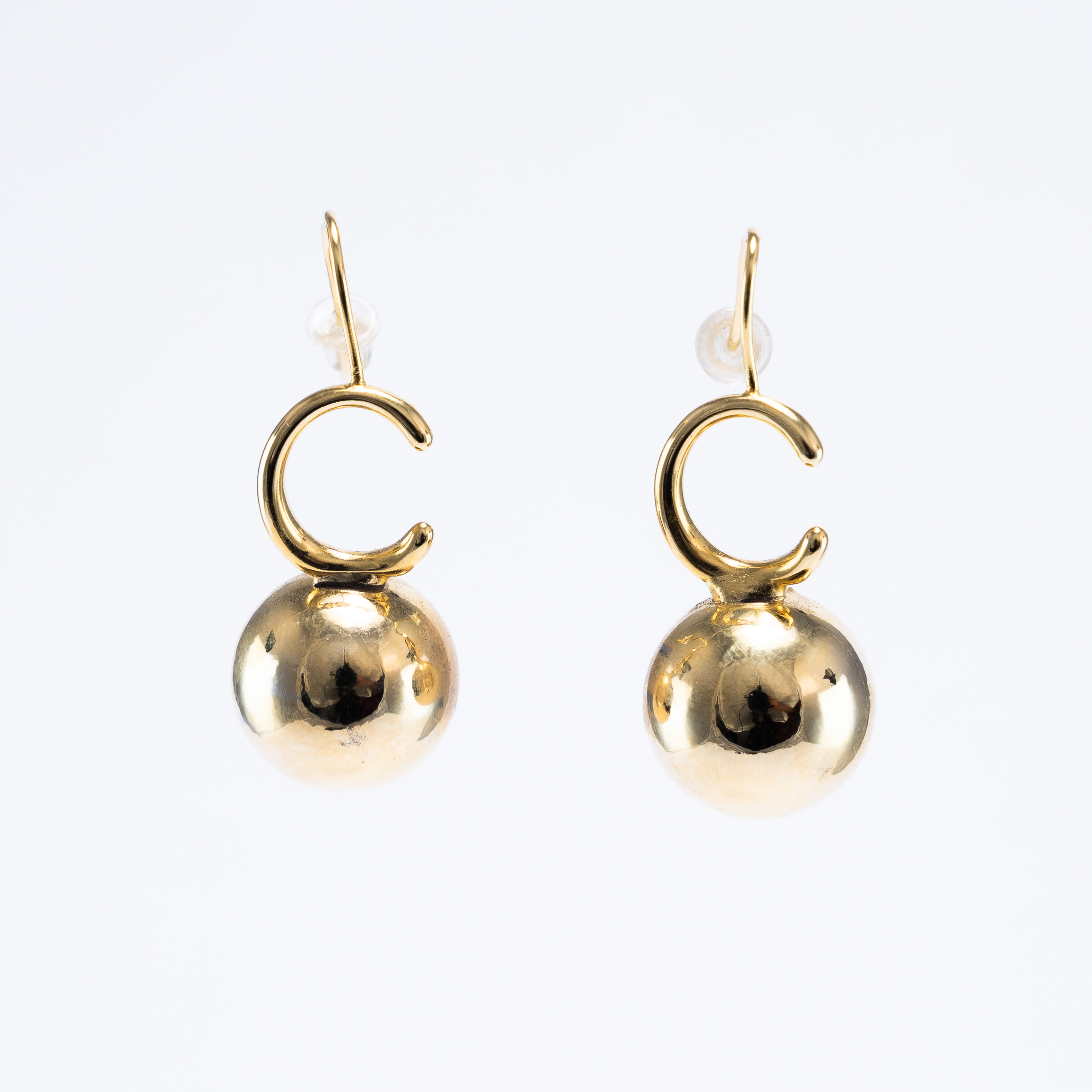 Aretes De Bola Dorado