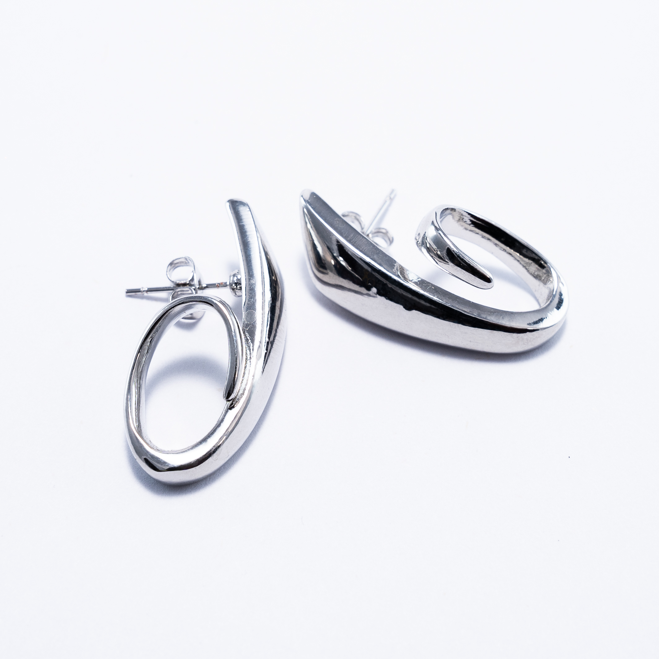 Aretes De Lazo Plateados