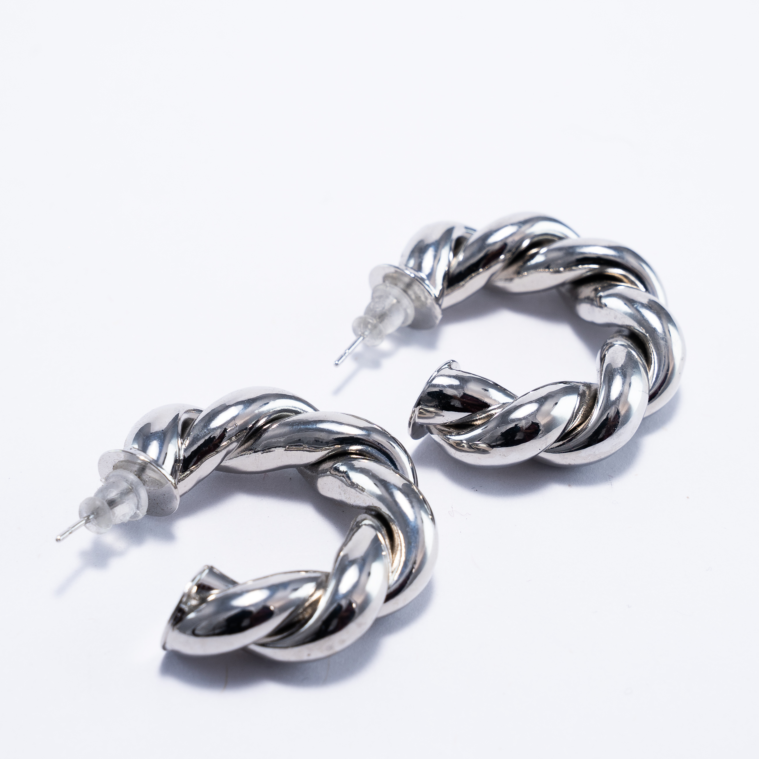 Aretes Trenzados Plateados