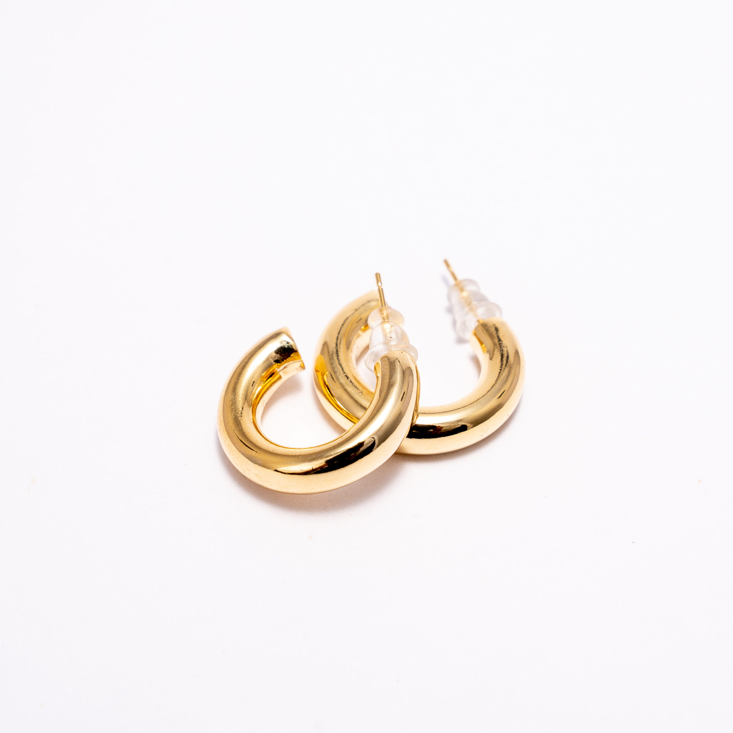 Aretes De Aro Doble Dorado