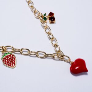 Collar Fresa corazón