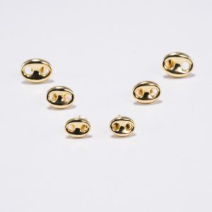 Conjunto aretes Oval dorado