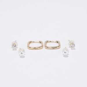 Conjunto aretes Esencial dorado