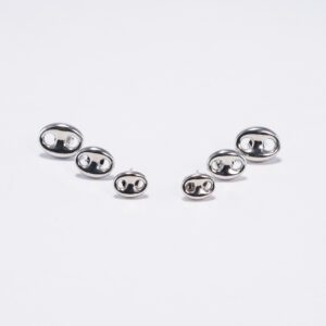 Conjunto aretes Oval plateado