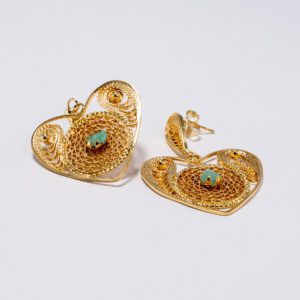Aretes Corazón Esmeralda