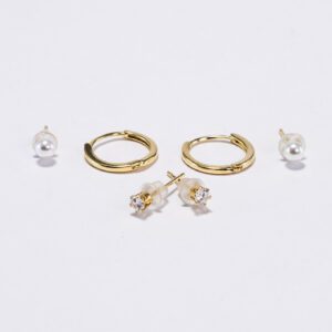 Conjunto aretes Esencia dorada