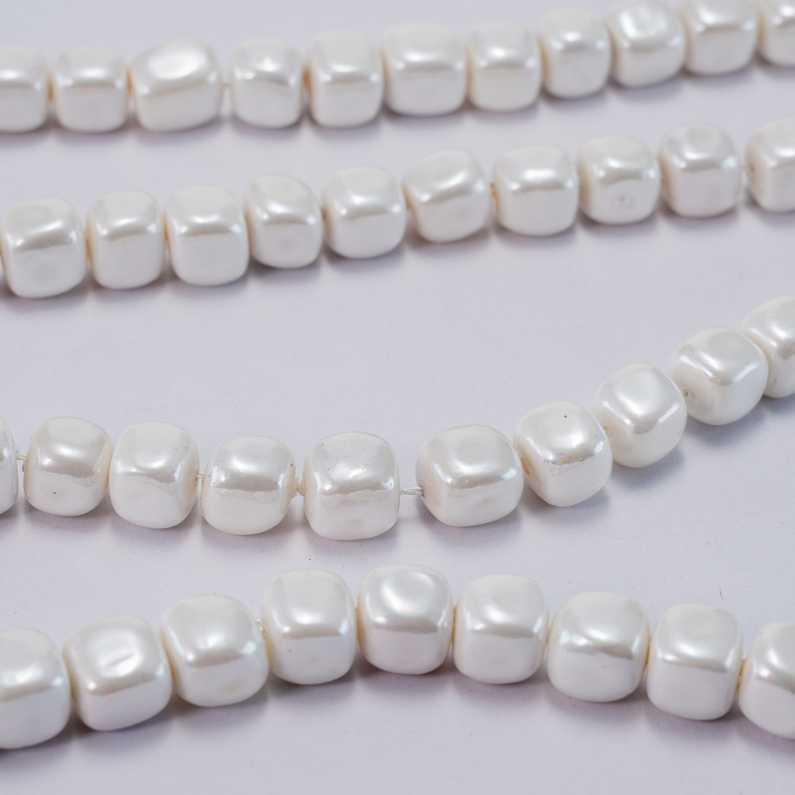 Sarta perla shell cuadrada