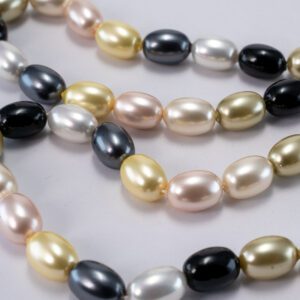 Sarta perla shell ovalada multicolor pequeña