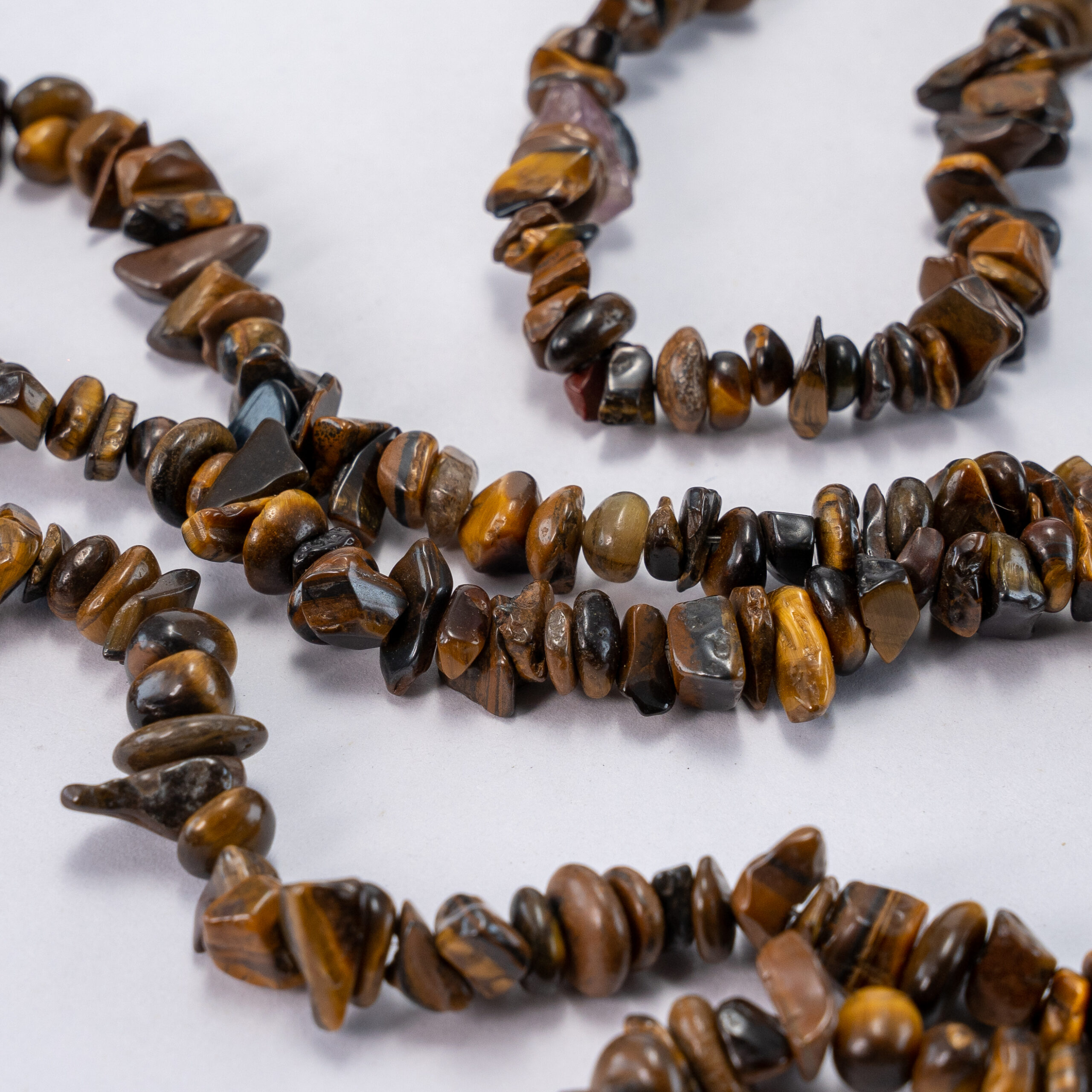 Sarta Ojo de tigre piedra picada pequeño