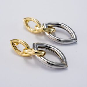 Arete bicolor eslabón grande