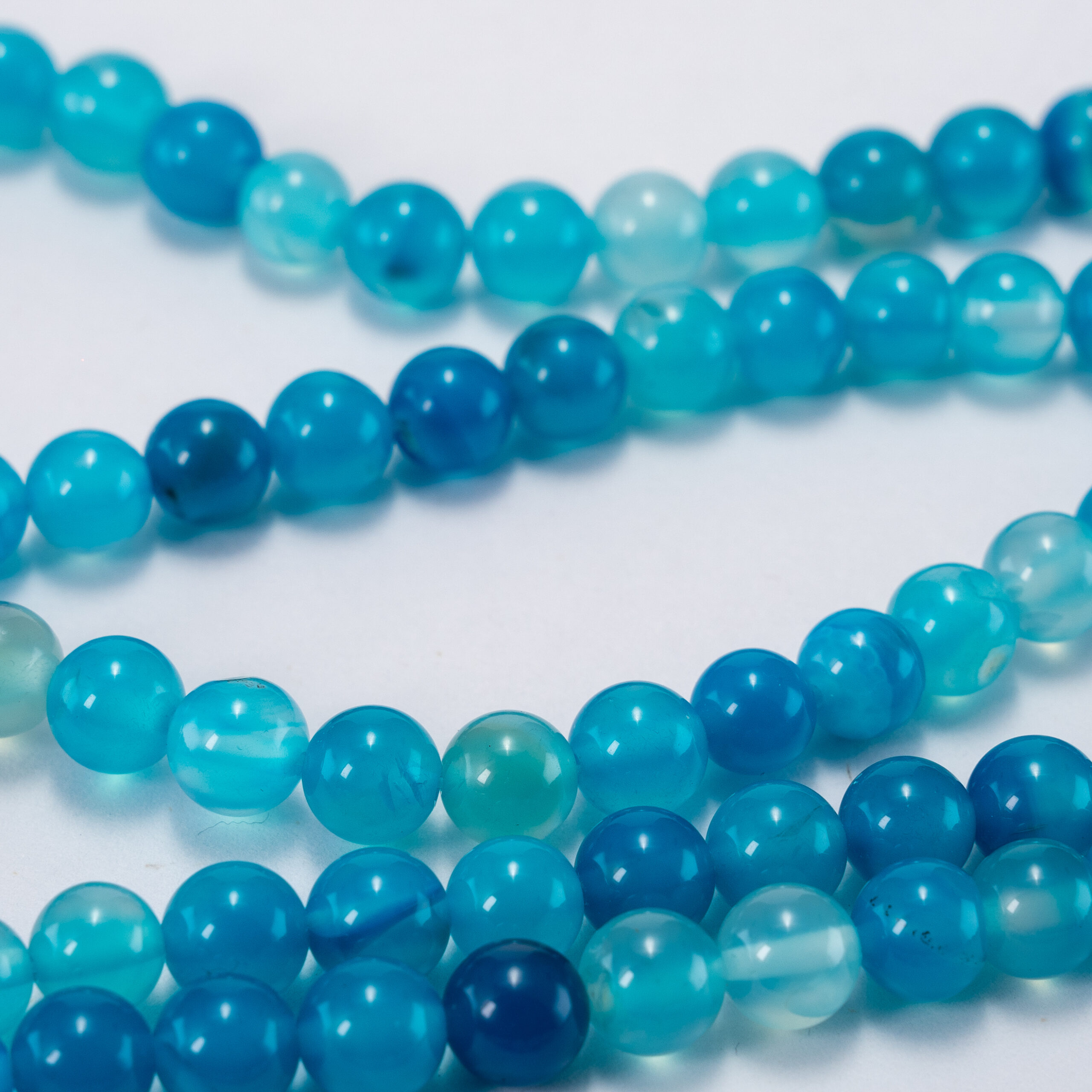 Sarta Ágata azul 6mm