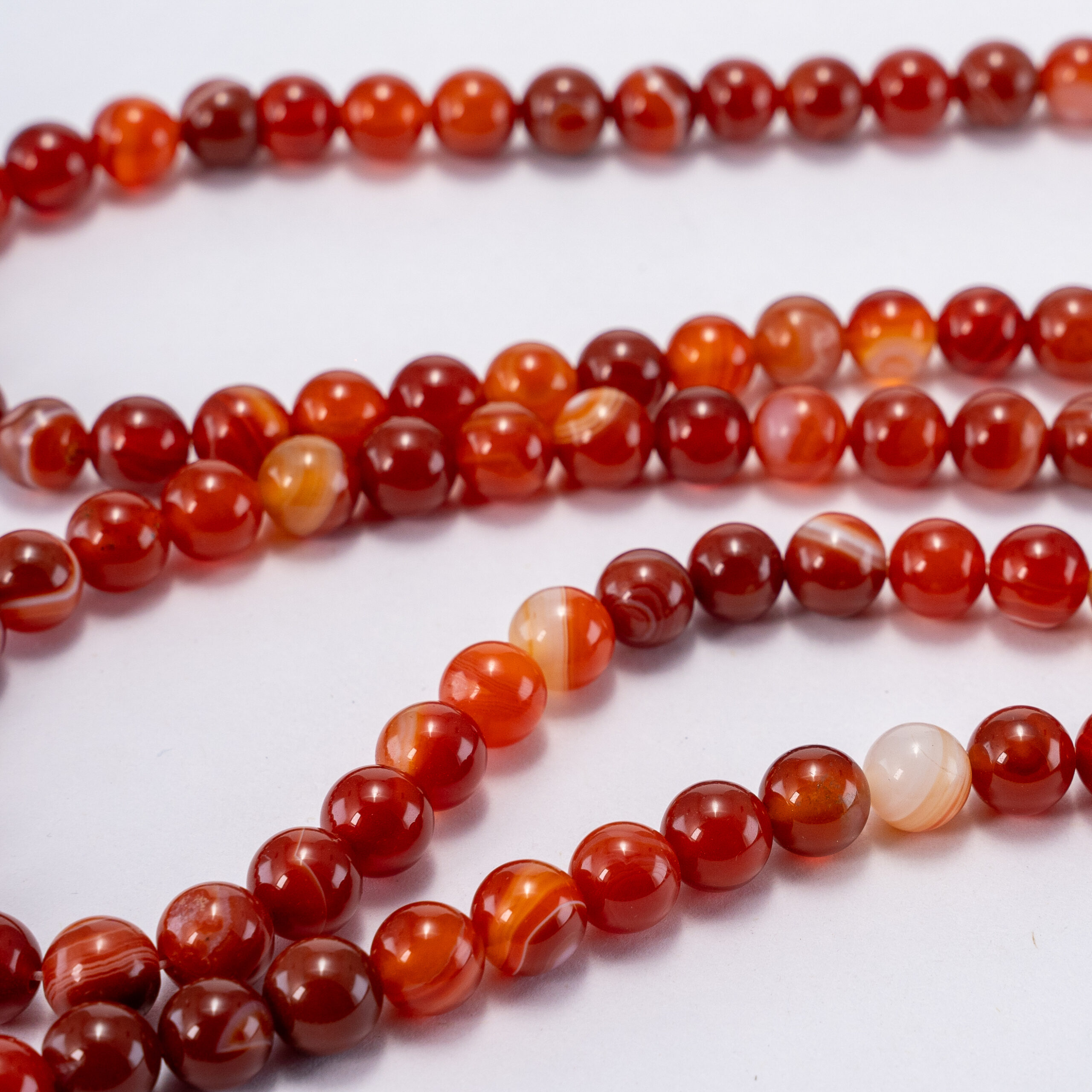 Sarta Ágata cornalina 8mm