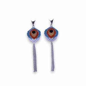 Aretes Miyuki Pavo real