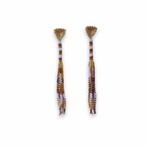 Aretes Miyuki Lanza Dorado