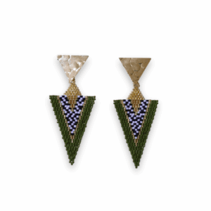 Aretes Miyuki Lanza Verde