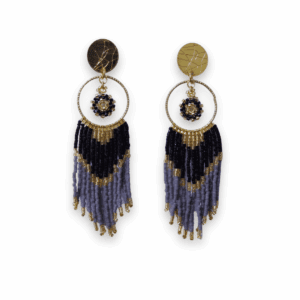 Aretes Miyuki Sueños Gris