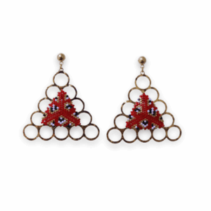 Aretes Miyuki Felina Roja