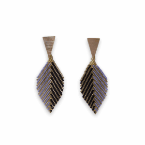 Aretes Miyuki Hoja Negro