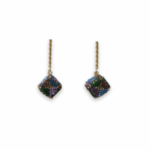 Aretes Miyuki cubo Fríos