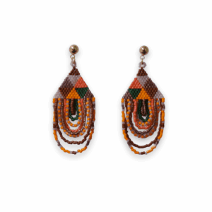 Aretes Miyuki Encanto Naranja