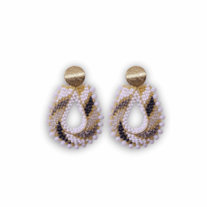 Aretas Mostacilla Auri Blanco dorado