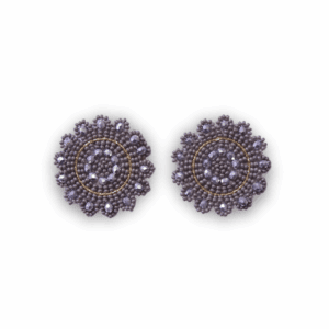 Aretas Mostacilla Flor Mediana Gris