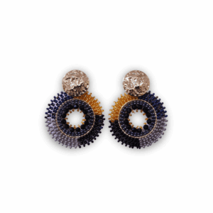 Aretas Mostacilla Mandala bicolor Gris azul