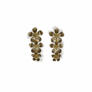 Aretes Rodio Trío flores