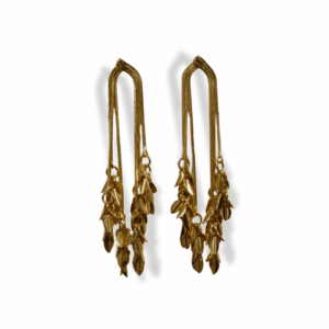 Aretes Rodio Lluvia natural