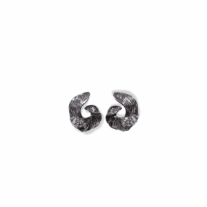 Aretes Rodio Espiral de la plata