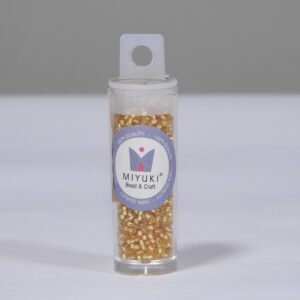 Miyuki delica 11-0 DB0042 gold lined crystal x10gr